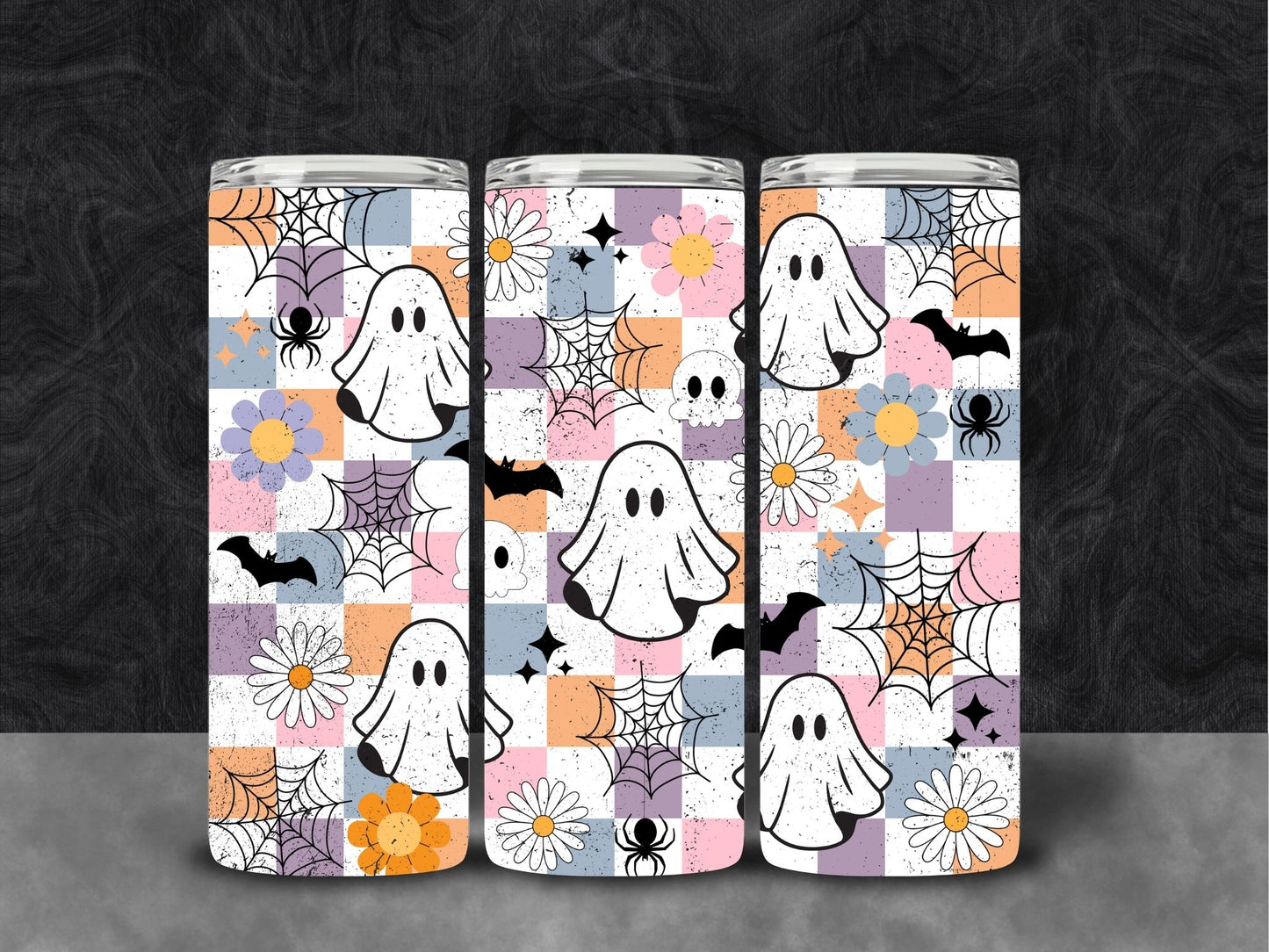 Spooky Ghost Tumbler - Insulated Stainless Steel Drinkware | Halloween & Fall-Themed Ghost Design