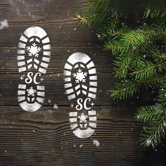 Santa Feet Stencil